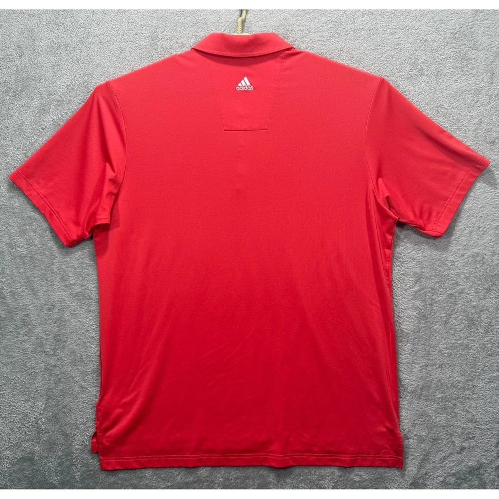 Adidas Polo Shirt Mens XL Red Jekyll Island Georgia Golf Climalite Performance